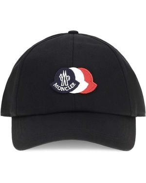Moncler Baseball Cap With Tricolor Logo - Blue