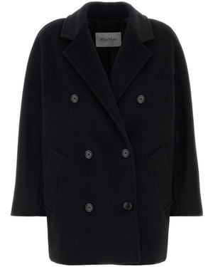Max Mara Wool Blend Rebus Coat - Black