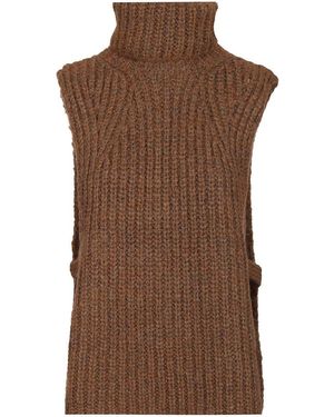Isabel Marant "Meggy" Sleeveless Sweater - Brown