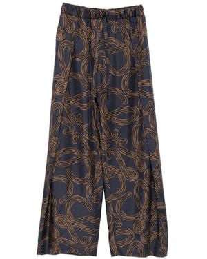 Loewe Paula's Ibiza Printed Silk Pants - Gray