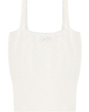 JW Anderson Top With Bow Main: Viscose Tops - White
