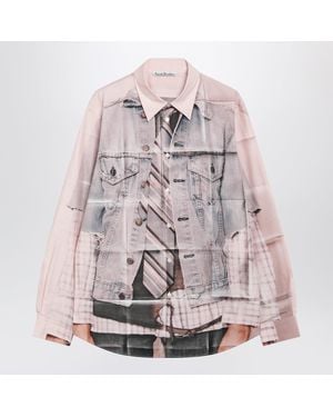 Acne Studios Cotton Shirt With Trompe-Lâ€Å“Il Print - Pink