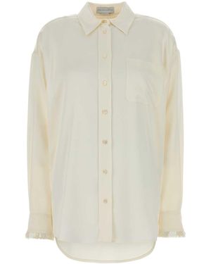 Stella McCartney Satin Oversize Shirt - White