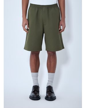 Prada Elastic Waist Cotton Shorts - Green