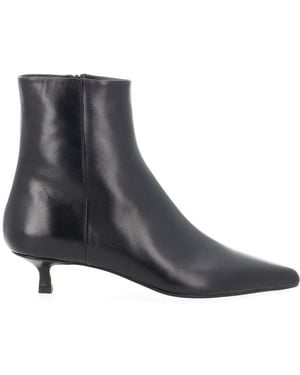 Aeyde Sofie Leather Ankle Boots - Black