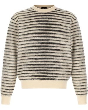 Tom Ford Brushed Effect Sweater - Gray