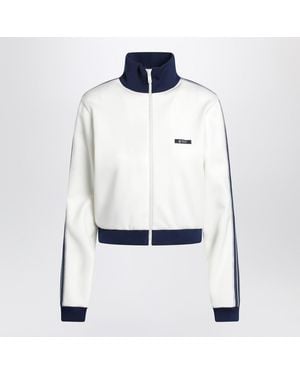 Prada Ivory Technical Fabric Sweatshirt - Blue