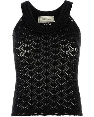 Blumarine Top Traforato - Black