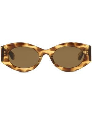 Alaïa Alaã¯A Oval Sunglasses - Metallic
