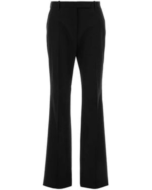 Tom Ford Sharp Wool Silk Panama Tailored Straight Pants - Black