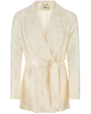 Fendi Silk Blazer - White