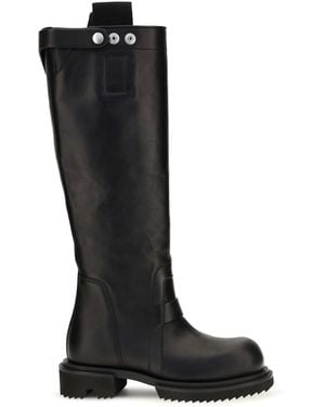 Rick Owens Gabe Leather Knee-High Boots - Black