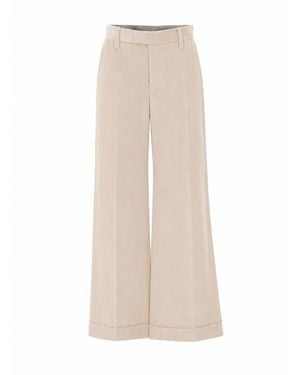 Brunello Cucinelli Velvet Pants - Natural