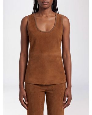 Max Mara Off-The-Shoulder Virgin Wool And Cashmere Top - Brown