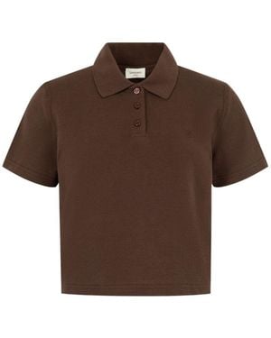 Saint Laurent Cotton Polo Shirt - Brown