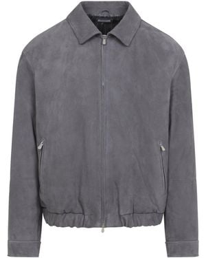 Brunello Cucinelli Suede Jacket - Gray