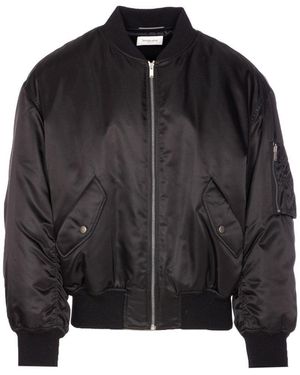 Saint Laurent Waterproof Nylon Serge Bomber - Black