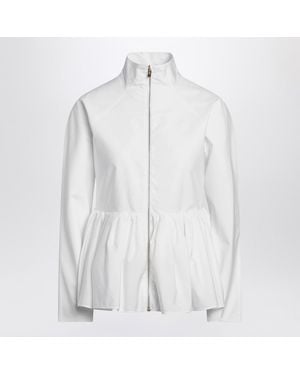 Alaïa Alaia Cotton Poplin Peplum Jacket - White