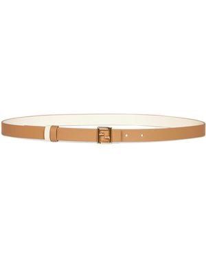 Fendi Reversible Leather Ff Belt Calf - White