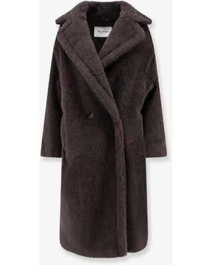 Max Mara Tedgirl Alpaca, Virgin Wool And Silk Coat - Black