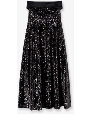 Alberta Ferretti Dress With Sequins - Black