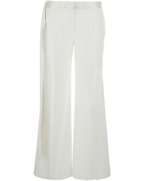 Victoria Beckham 'New Gigi' Pants With Belt Detail - White