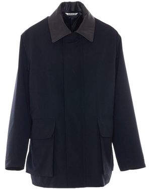 AURALEE Wool Max Blouson - Blue