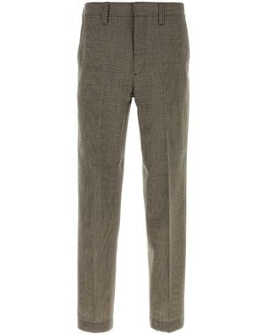 Prada Embroidered Wool Pant - Gray