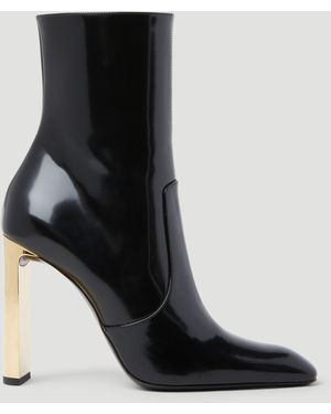 SL AUTEUIL HEELED ANKLE BOOT BLACK POLISHED CALFSKIN