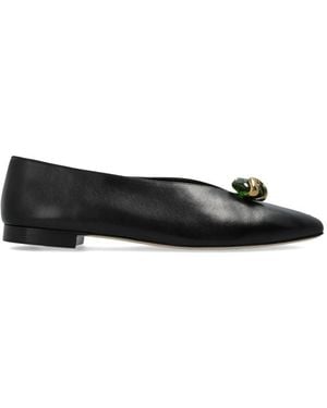 Jimmy Choo Margot Leather Ballets - Black