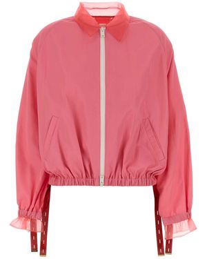 Fendi Light Jacket With Contrasting Collar - Pink