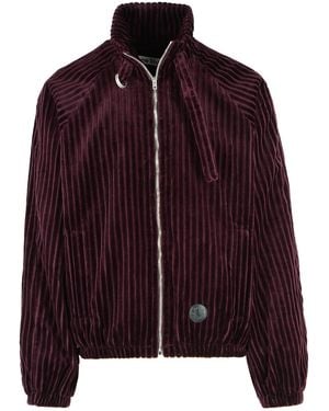 Acne Studios Burgundy Cotton Bomber Jacket - Purple