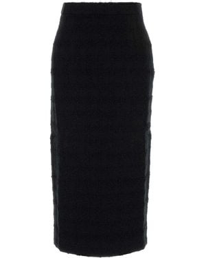 Alessandra Rich Tweed Skirt - Black