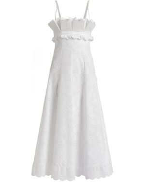 Alberta Ferretti Sangallo Dress - White