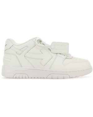 Off-White c/o Virgil Abloh Off Leather Out Of Office Sneakers - White