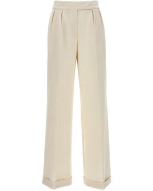 Kiton Loose Leg Pants - Natural