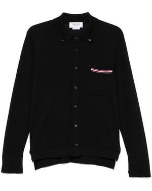 Thom Browne Striped Cardigan - Black