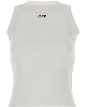 Off-White c/o Virgil Abloh Off Stretch Cotton Tank Top - White