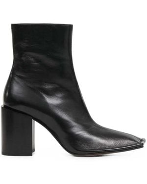 Maison Margiela Square Toe Ankle Boots - Black