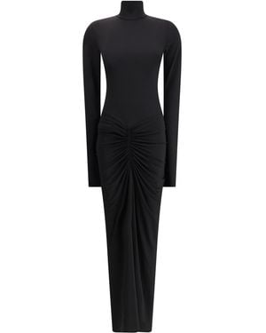ANDAMANE Turtleneck Long Dress - Black