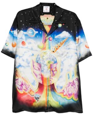 CASABLANCA Printed Shirt - Blue