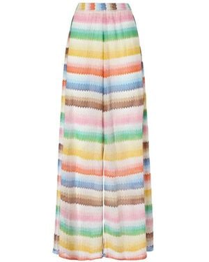 Missoni Beach Pants With Zigzag Slit - White