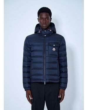 Moncler Verith Hooded Short Down Jacket - Blue