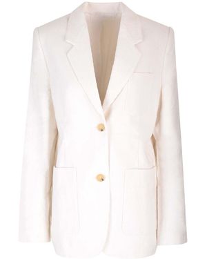 TOTEME Viscose Corduroy Blazer - White