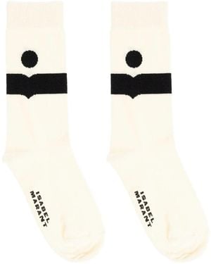 Isabel Marant Nesson Mid-Length Socks With Logo - Black