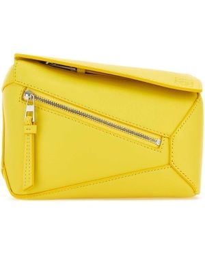 Loewe Leather Mini Puzzle Belt Bag - Yellow