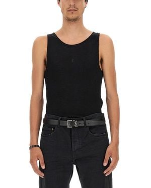Saint Laurent Canottiera Cassandre - Black
