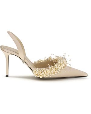 Mach & Mach Slingback Pumps - White