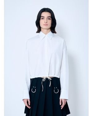 Prada Drawstring Hem Shirt - White