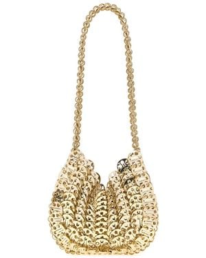 Rabanne Rabanne Metal Knit 1969 Moon Shoulder Bag - Metallic
